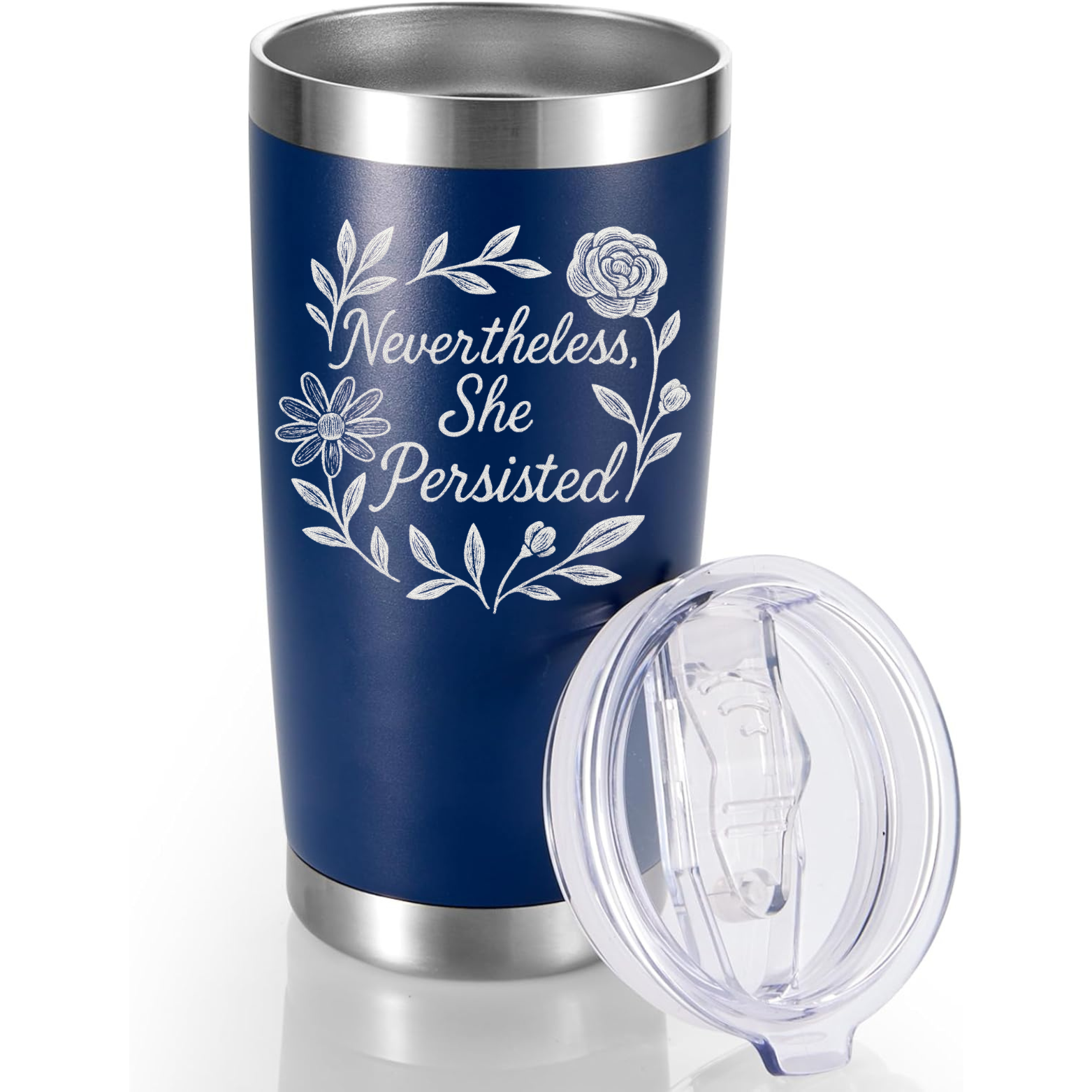 Nevertheless She Persisted 20oz Tumbler - Navy