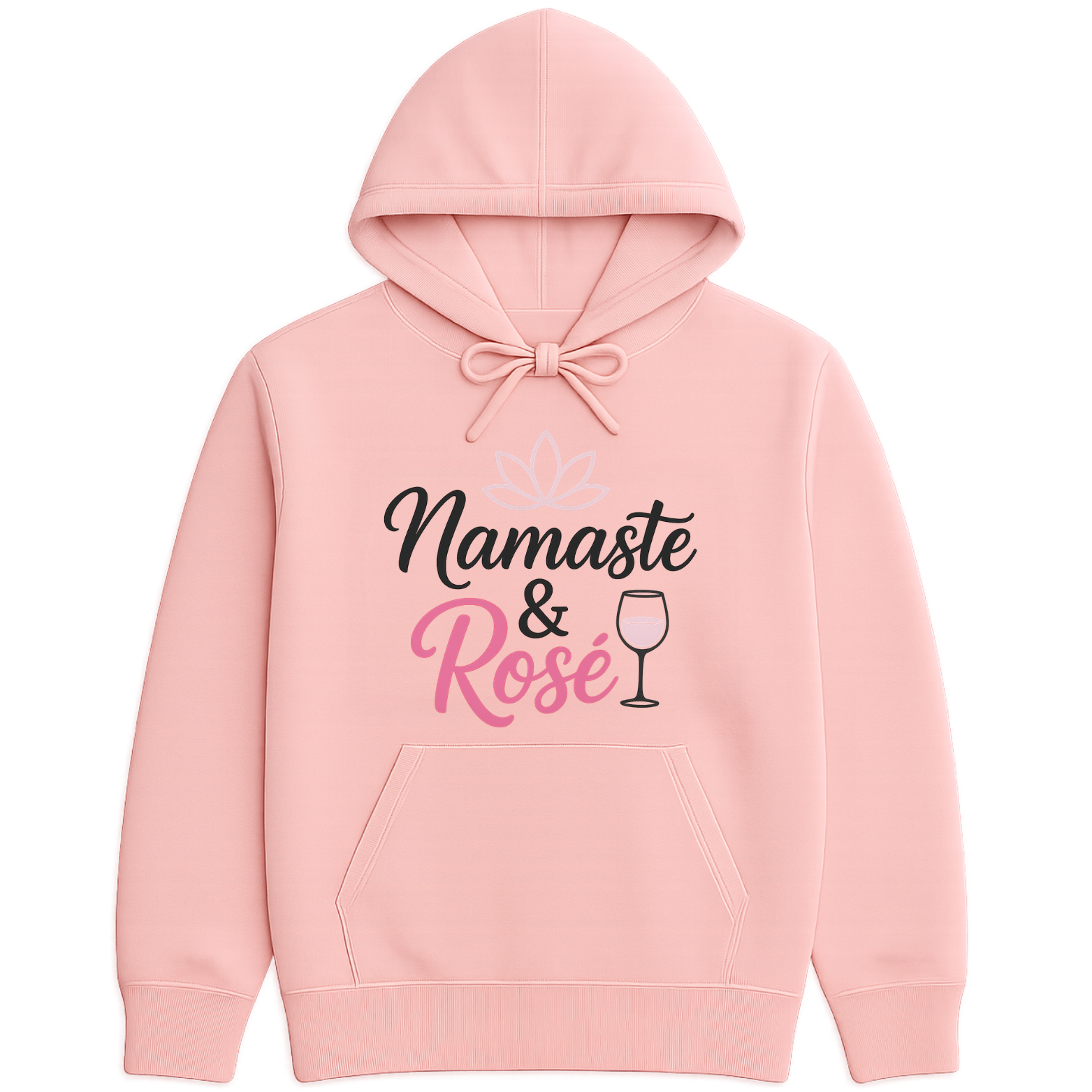 Namaste And Rose Hoodie - Pink