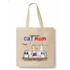 American Cat Mom Tote Bag hero product mockup