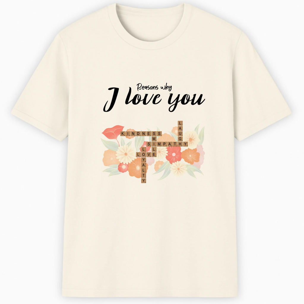 Reasons why I love you crossword Classic T-Shirt color variation 1