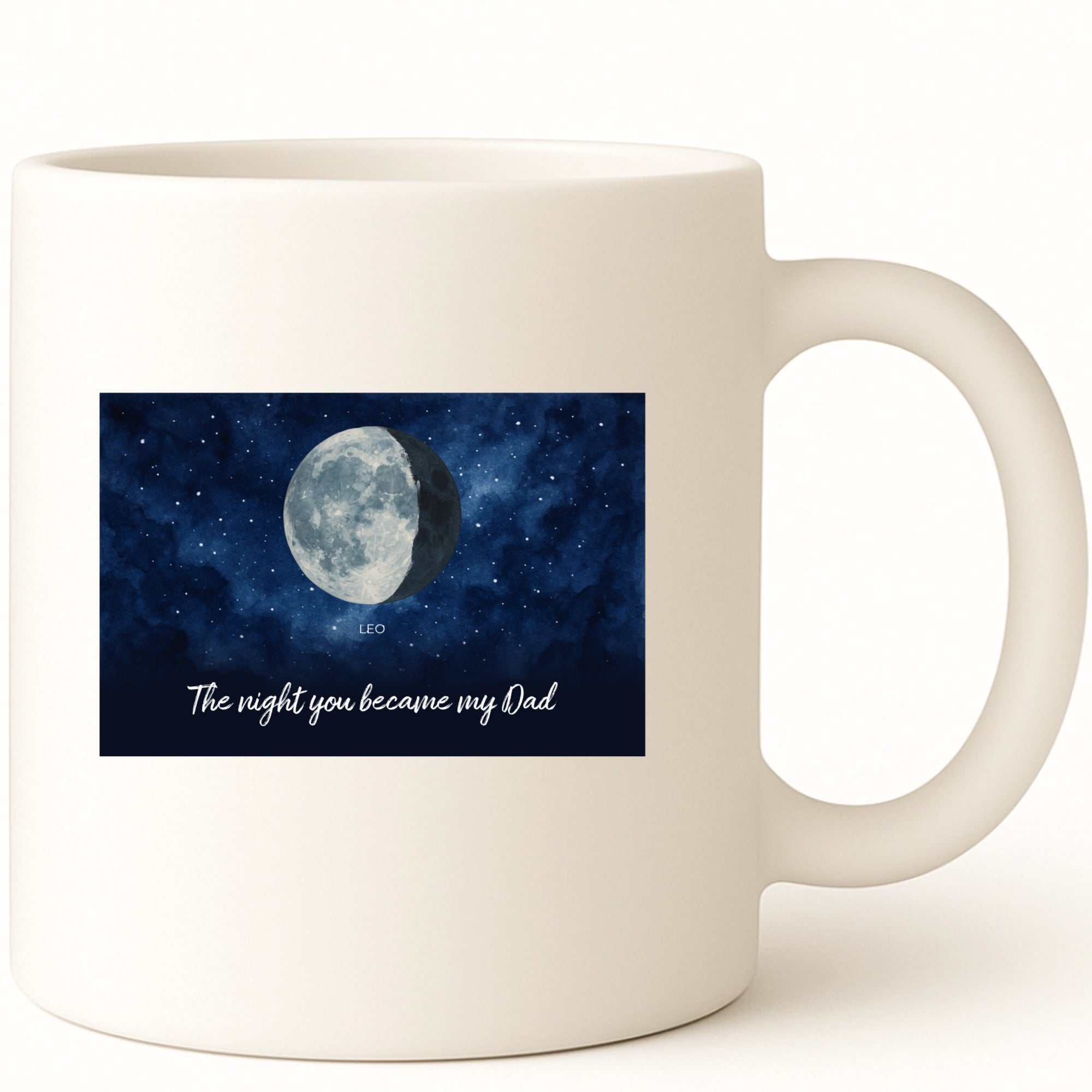 Moon phases, nights you became our Dad Coffee Mug hero product mockup