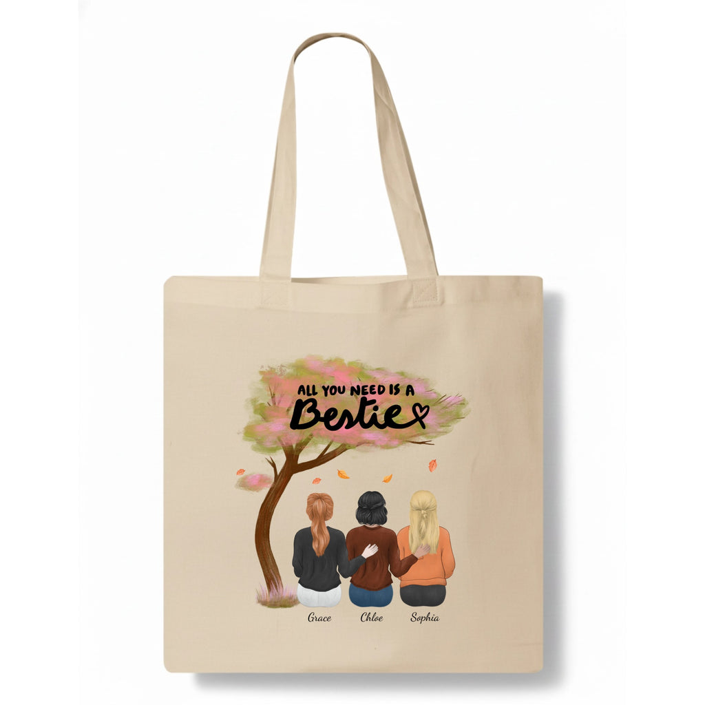 All you need is a Bestie Tote Bag hero product mockup