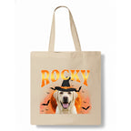 Halloween Bootleg Pet Portrait Tote Bag hero product mockup