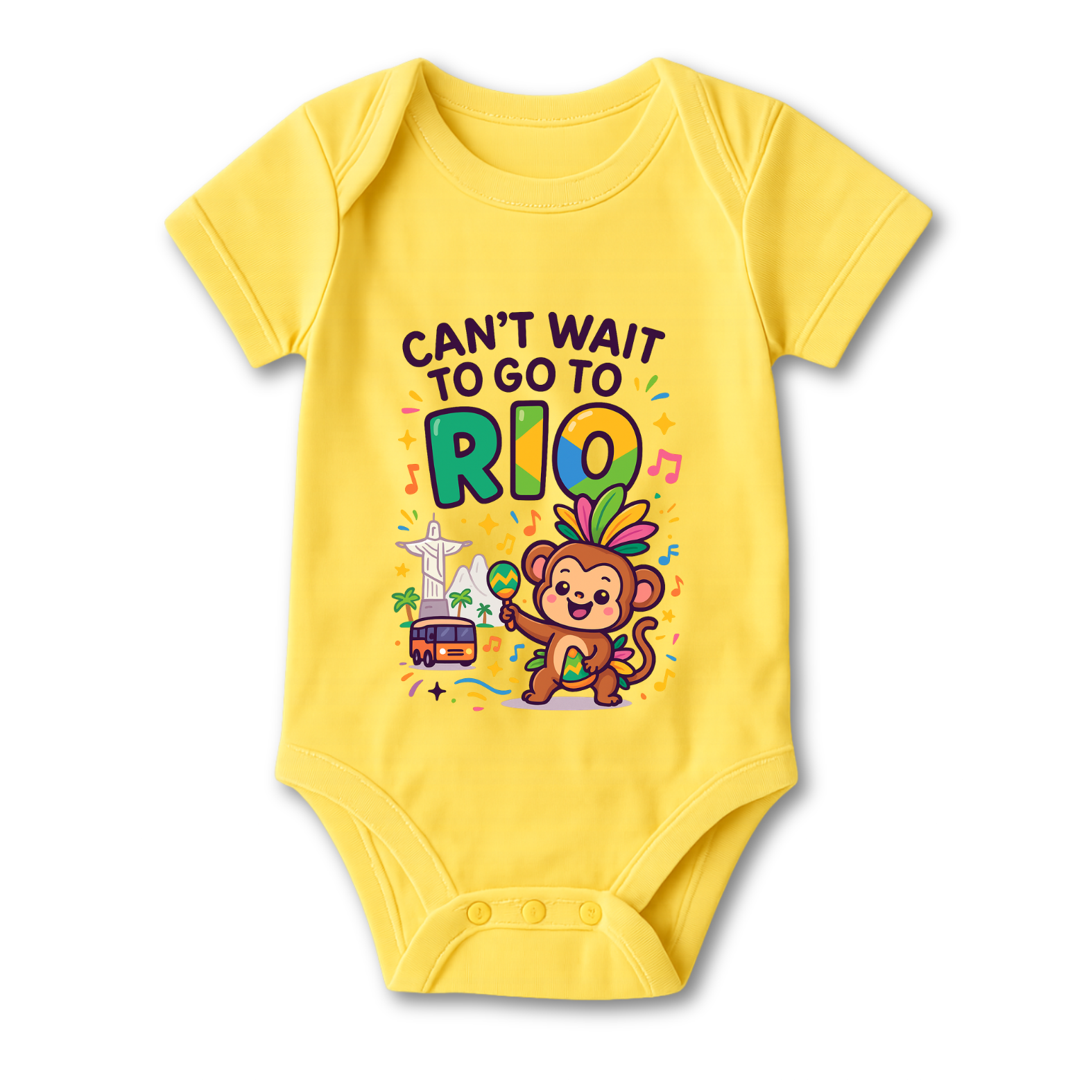 Can't Wait To Go To Rio Baby Onesie color variation 5