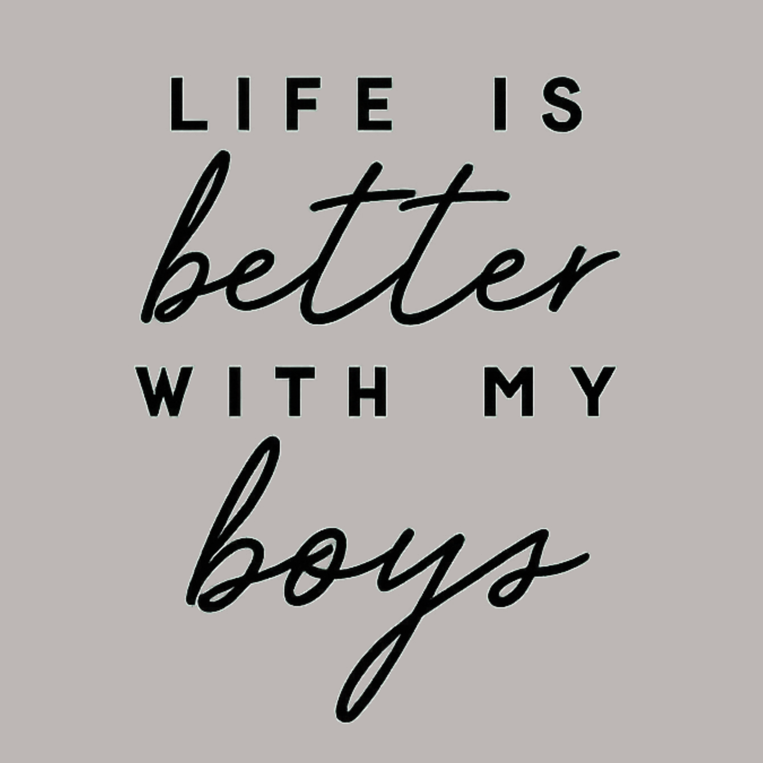 Life Is Better With My Boys Women's Ultra-Premium Triblend T-Shirt - Heather Grey design preview