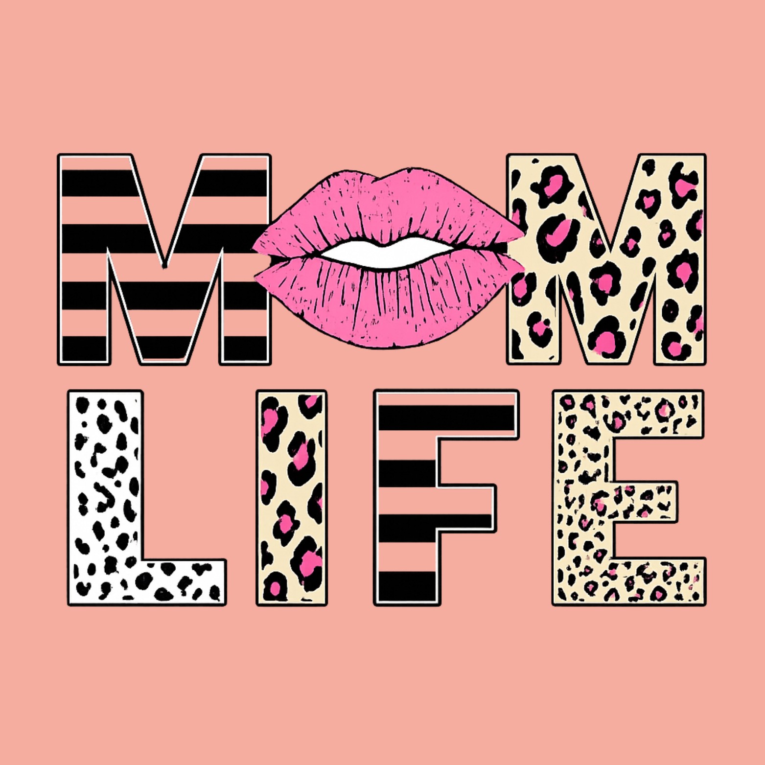Mom Life Women's Racerback Tank - Desert Pink design preview