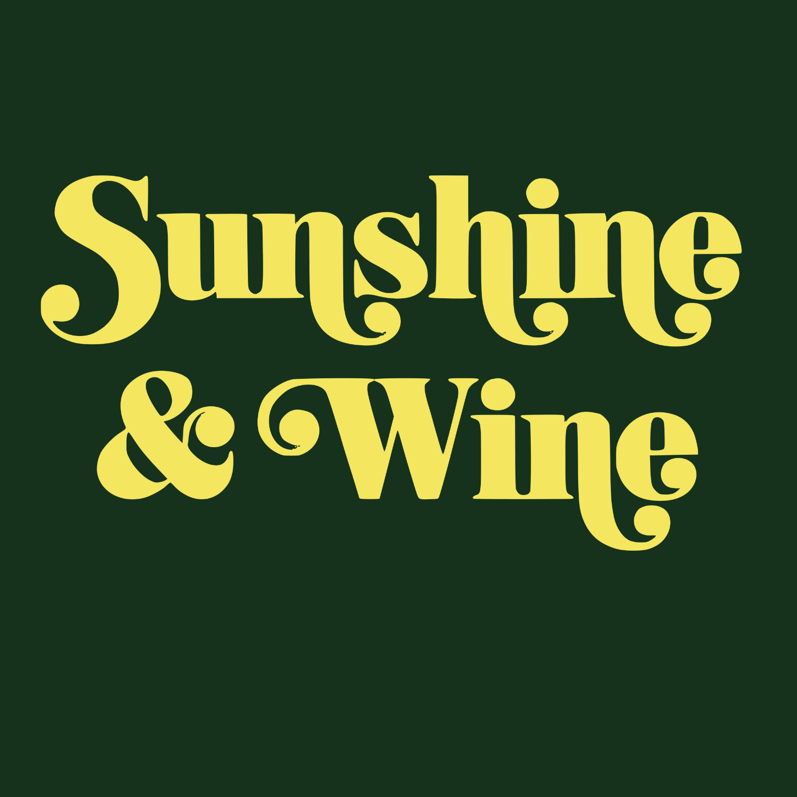Sunshine & Wine Crewneck Sweatshirt - Forest Green design preview