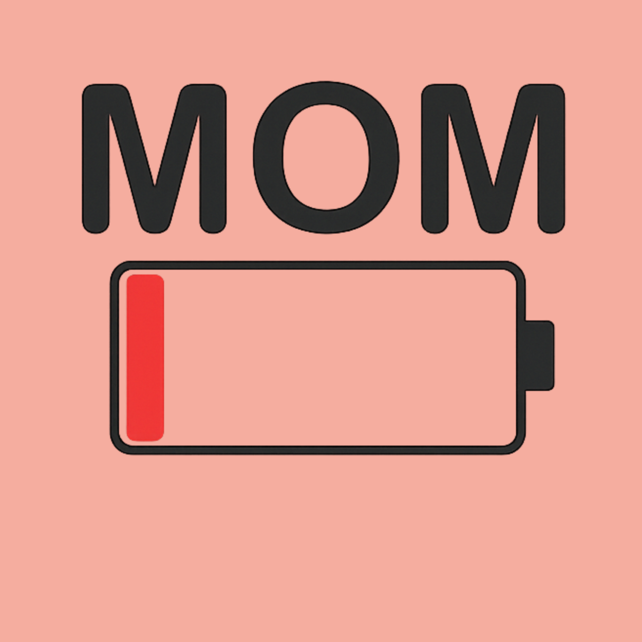 Mom Battery Low Women's Racerback Tank color variation 5