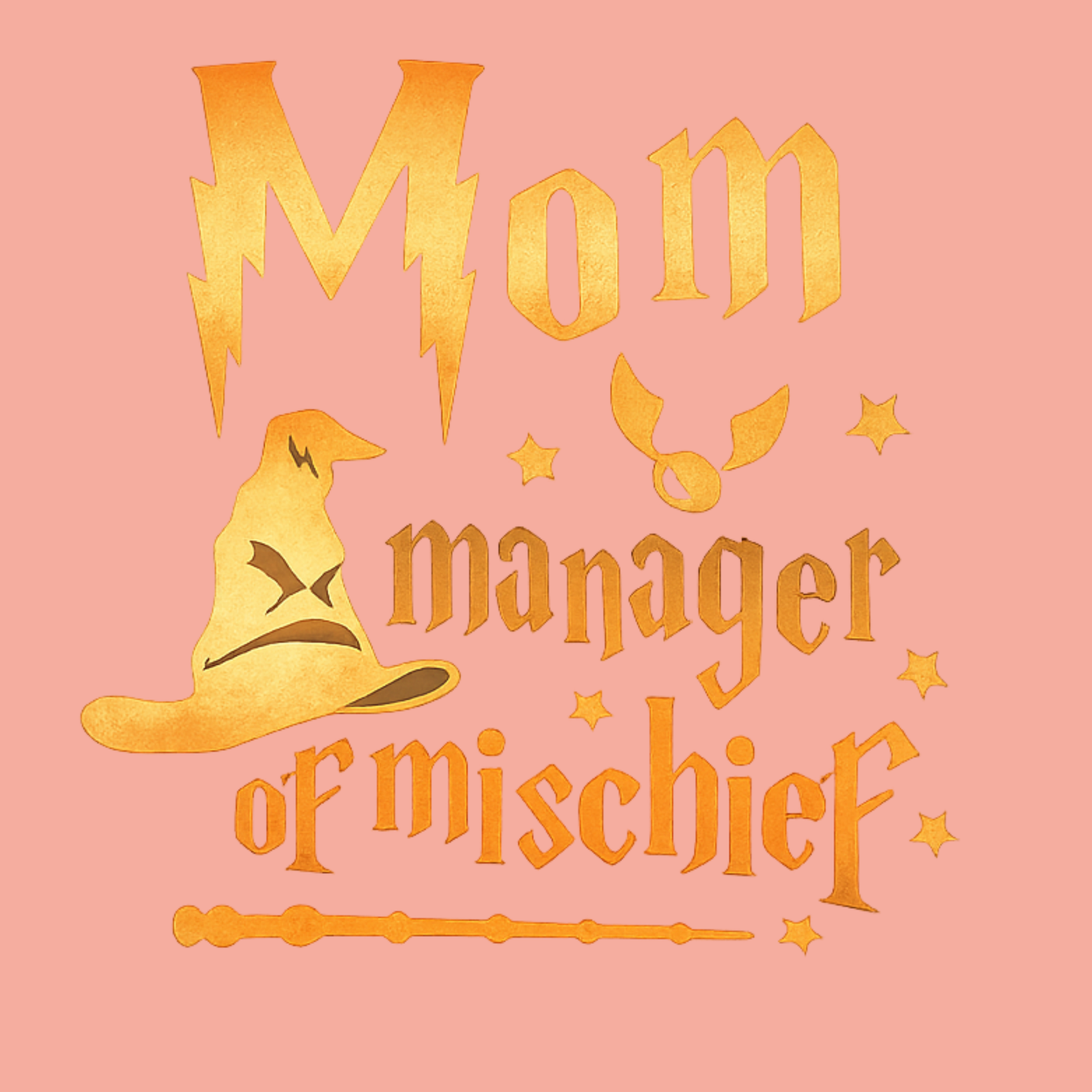 Mom Manager Of Mischief Women's Racerback Tank - Desert Pink design preview