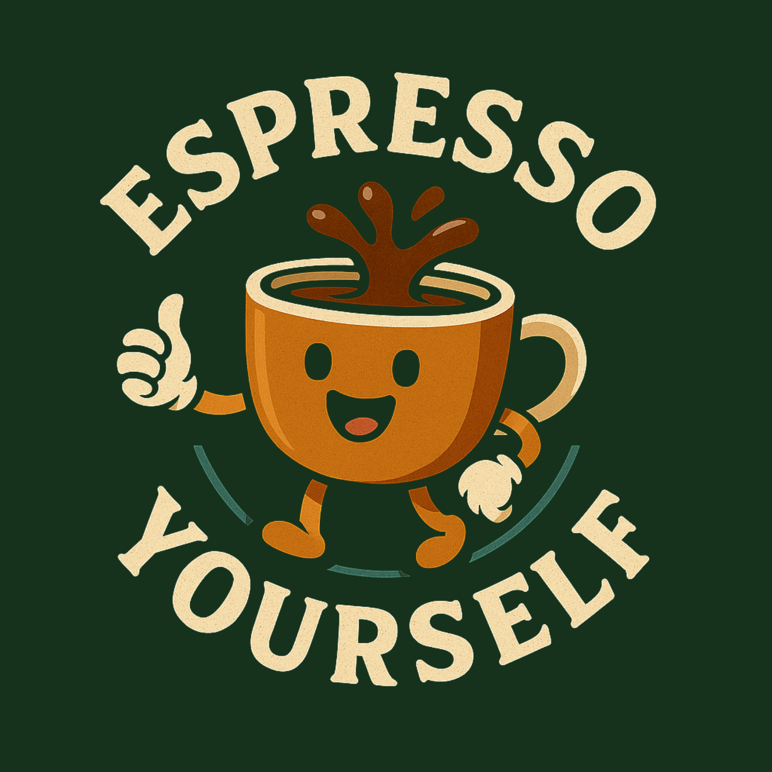 Espresso Yourself Crewneck Sweatshirt - Forest Green design preview