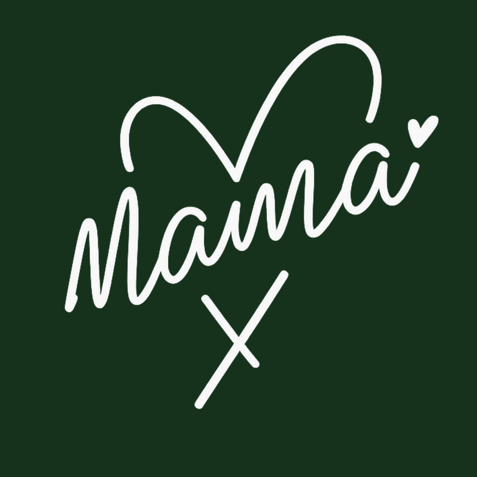 Mama Heart Crewneck Sweatshirt - Forest Green design preview
