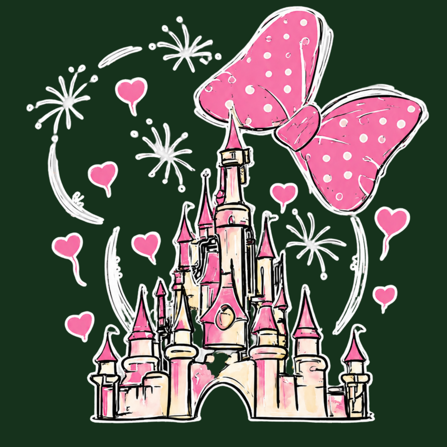 Magical Crewneck Sweatshirt - Forest Green design preview