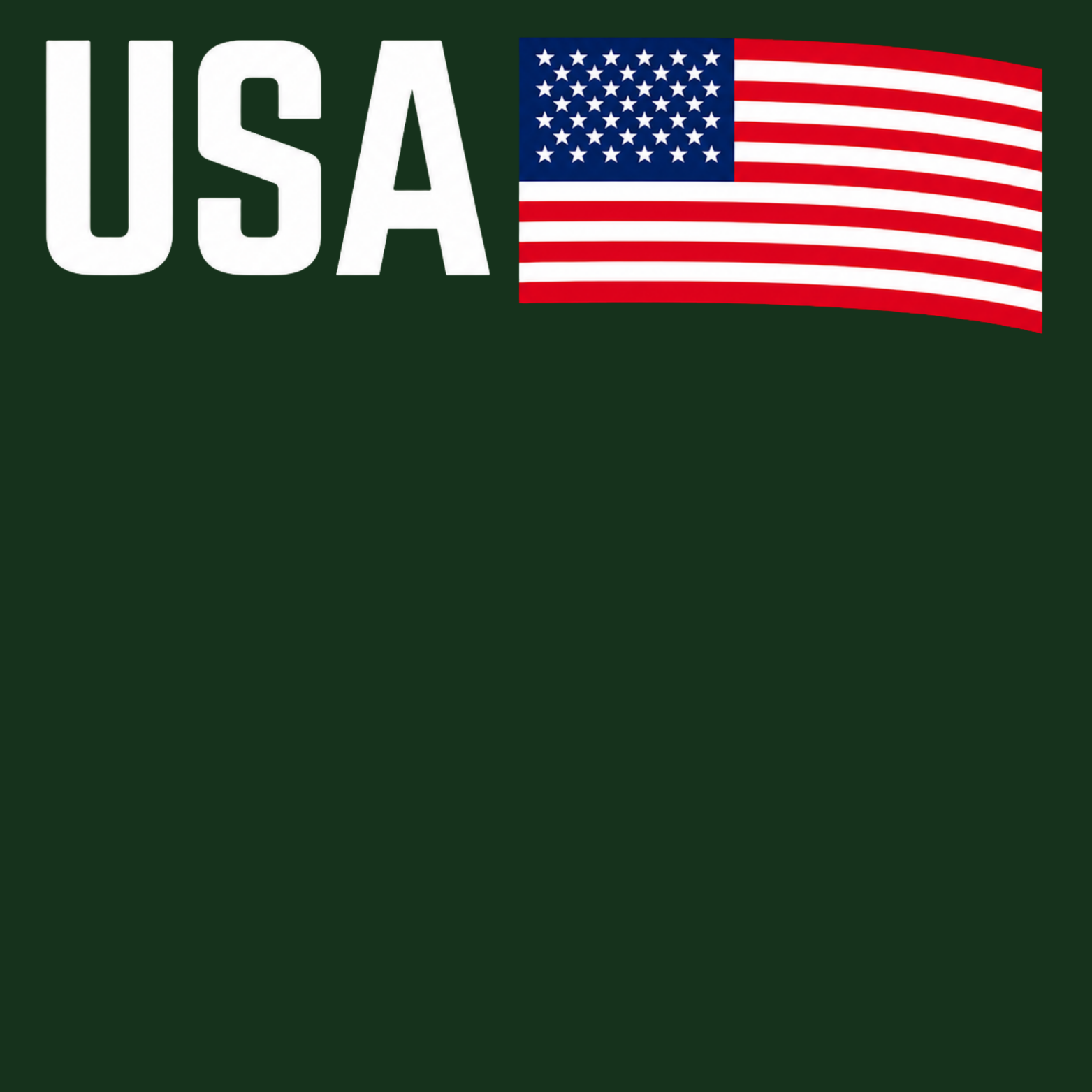 USA Crewneck Sweatshirt - Forest Green design preview