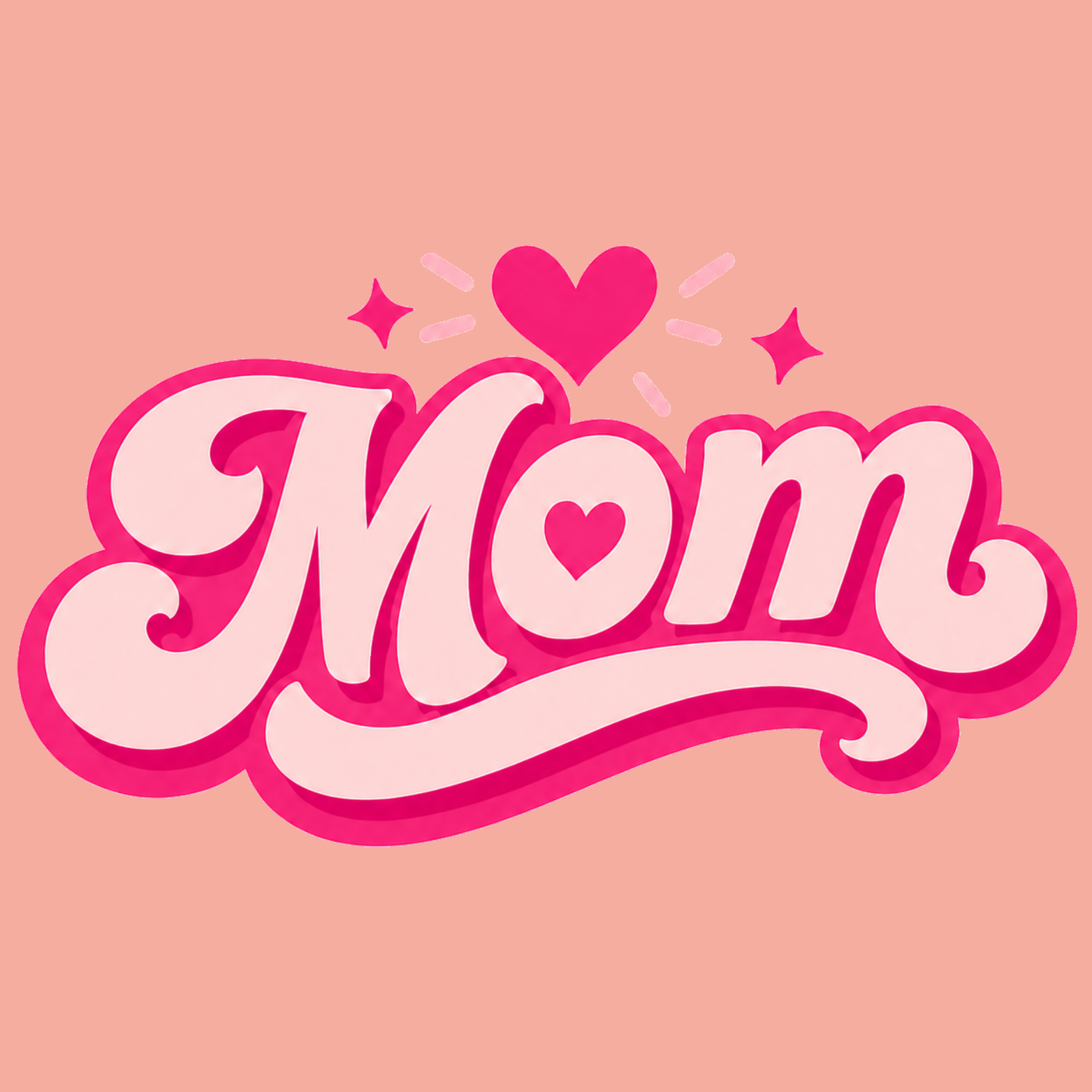 Mom Heart Women's Racerback Tank - Desert Pink design preview