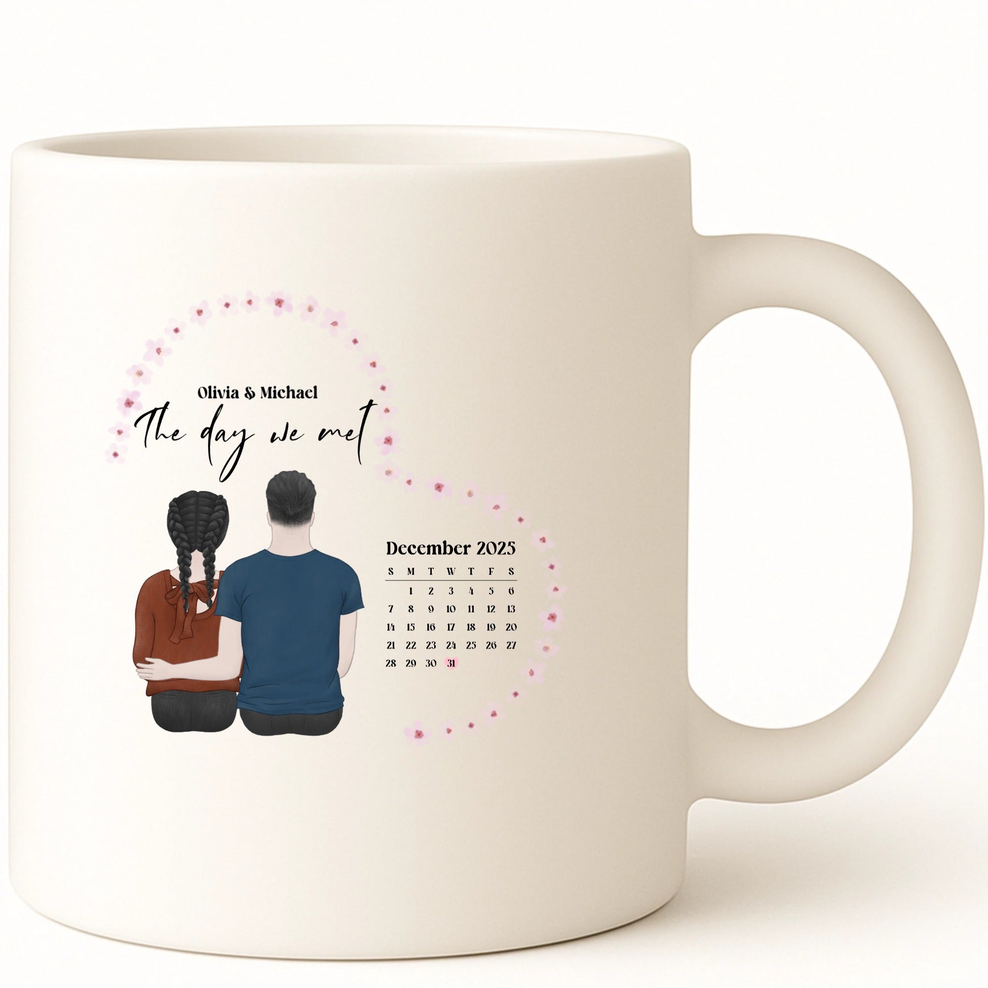 The day we met Coffee Mug hero product mockup