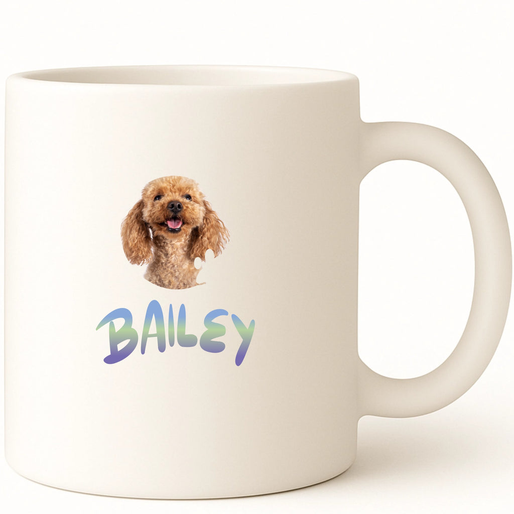 Pet Photo with name in Gradient Finish Coffee Mug hero product mockup