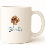 Pet Photo with name in Gradient Finish Coffee Mug hero product mockup