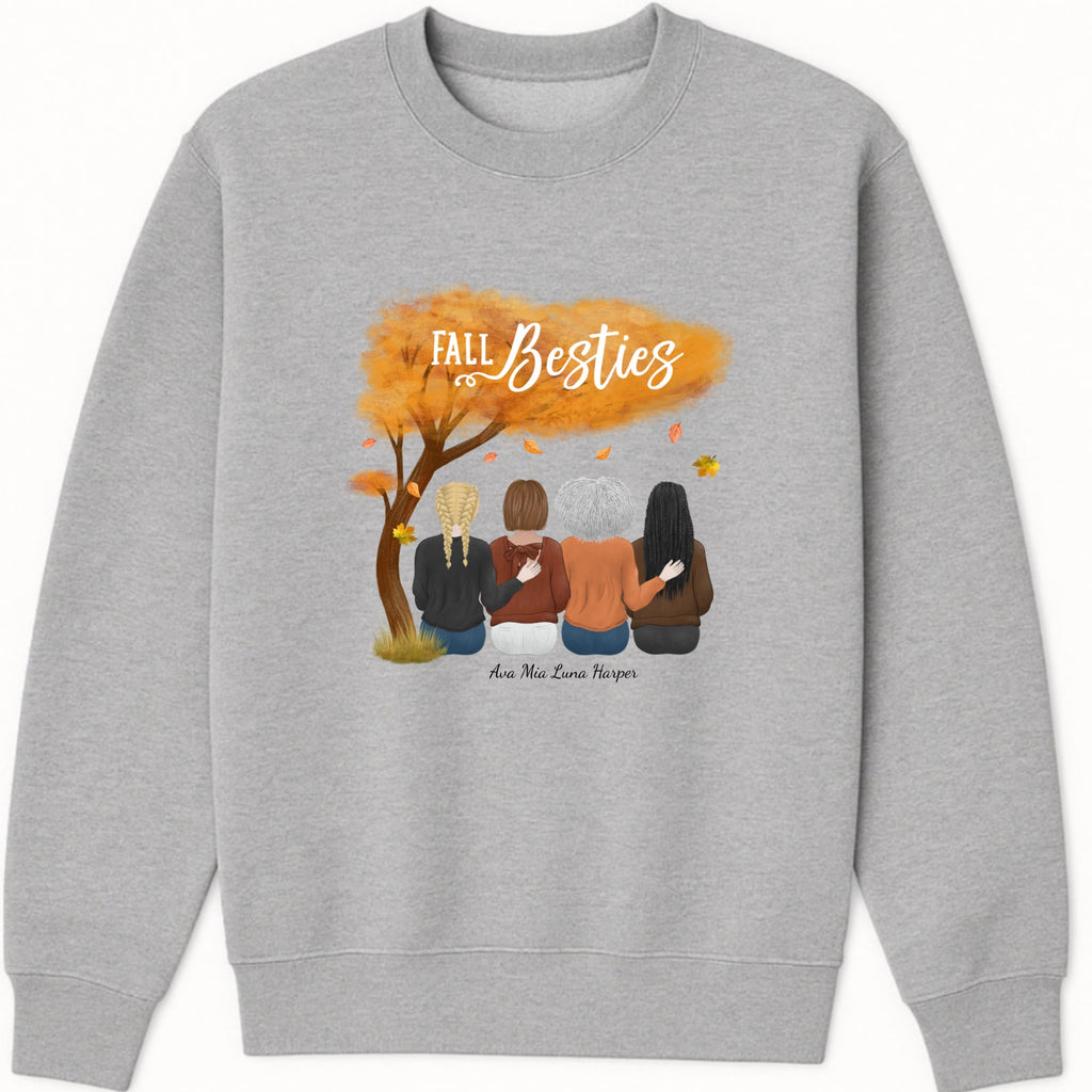 Fall besties Sweatshirt hero product mockup