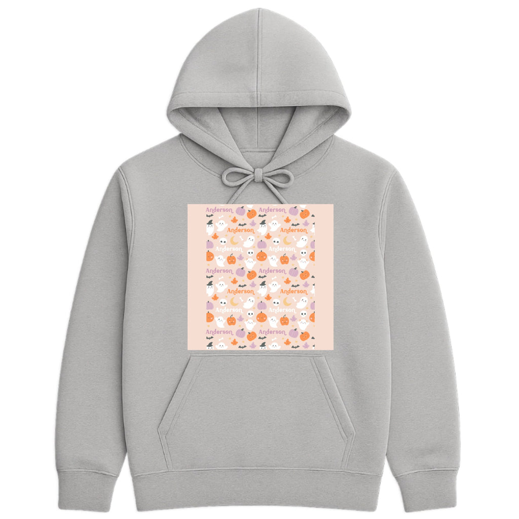Cute Halloween Name Pattern Hoodie hero product mockup