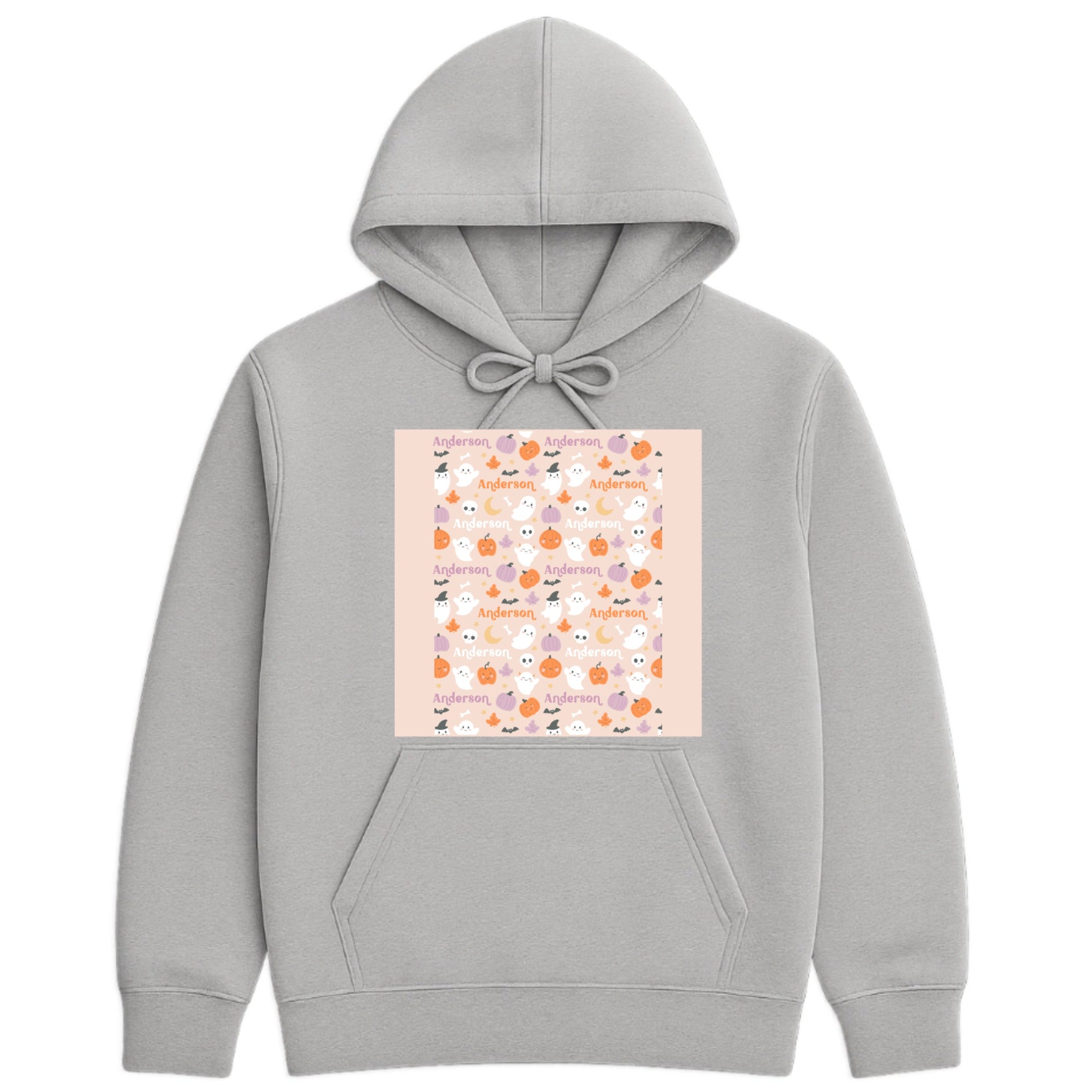 Cute Halloween Name Pattern Hoodie hero product mockup