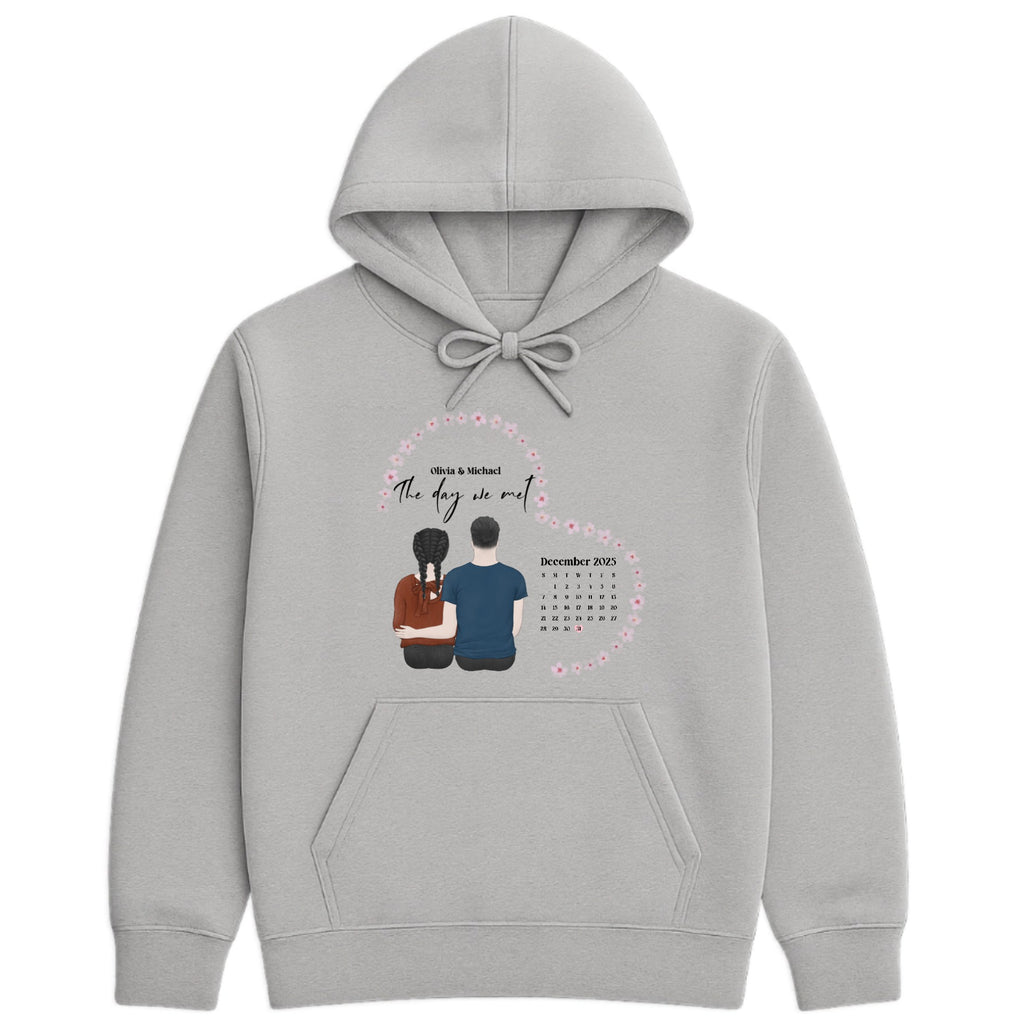 The day we met Hoodie hero product mockup