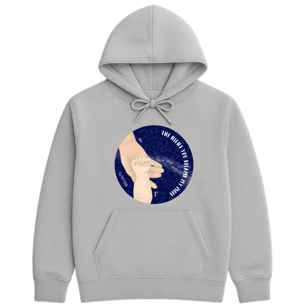 The night you became my parent Hoodie hero product mockup