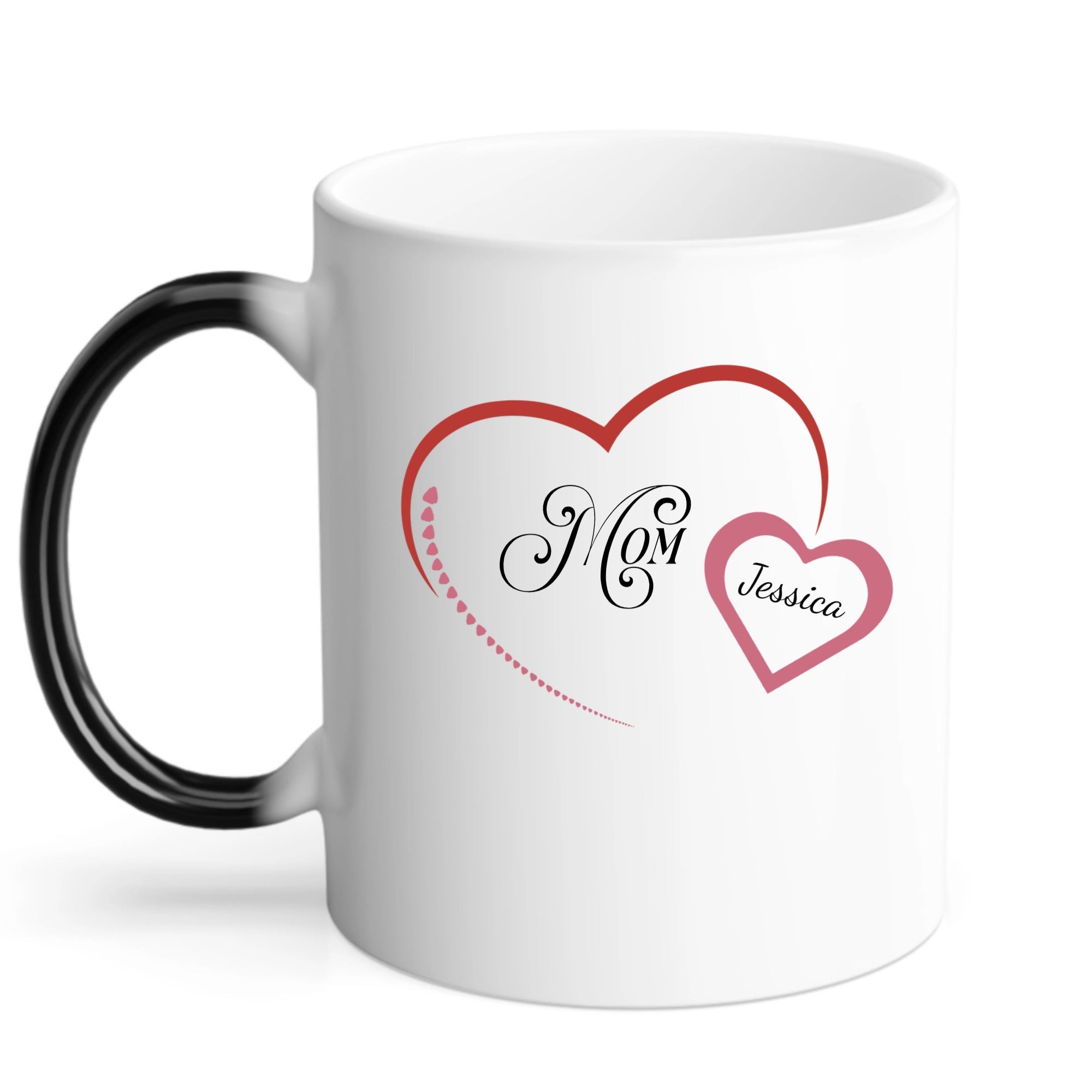 Mom Heart Personalized Color Morphing Mug hero product mockup