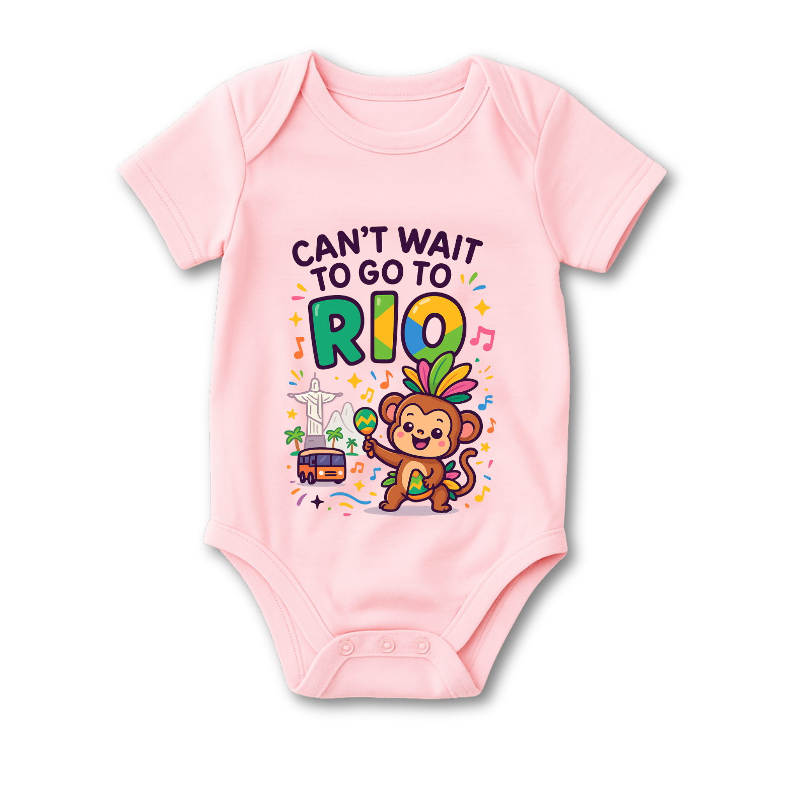 Can't Wait To Go To Rio Baby Onesie color variation 6