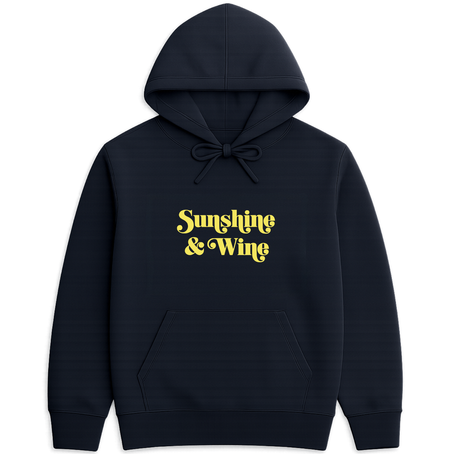 Sunshine & Wine Hoodie - Navy mockup