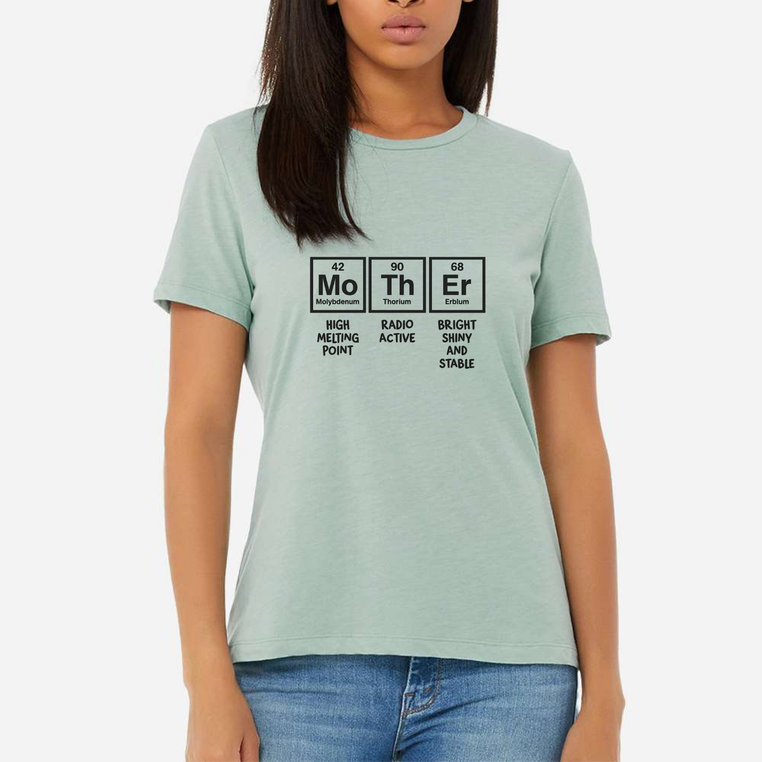 Mom Chemistry Women's Ultra-Premium Triblend T-Shirt - Mint front mockup