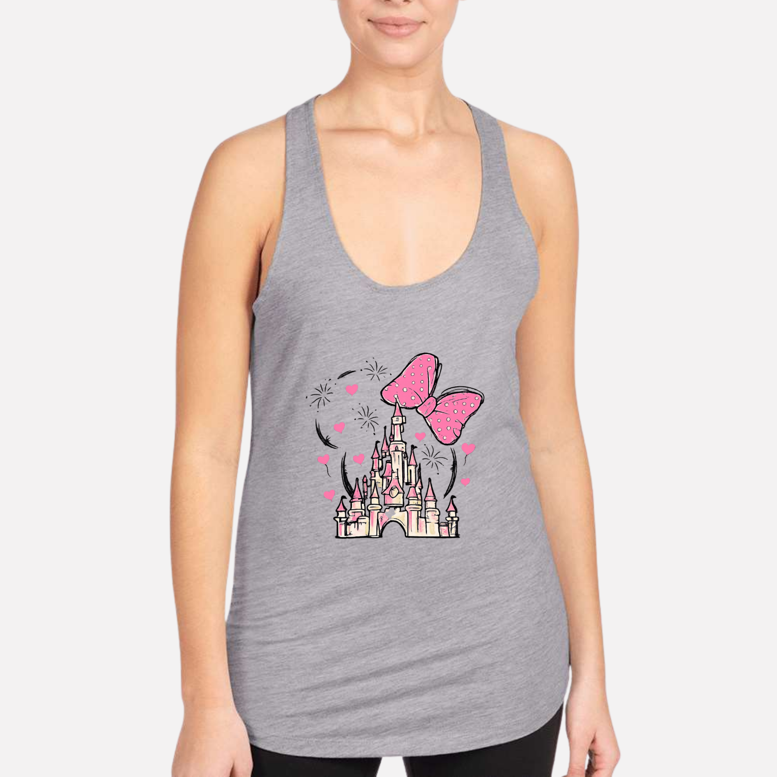 Magical Women's Racerback Tank - Heather Grey front mockup