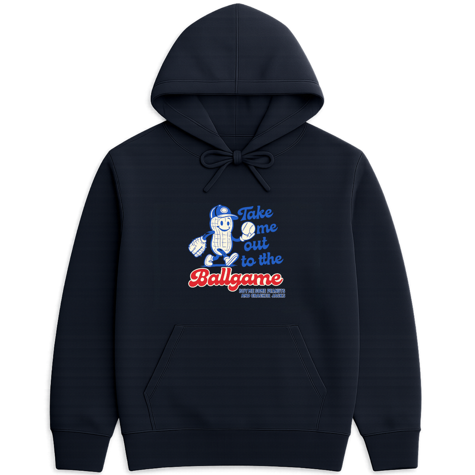 Take Me Out To The Ballgame Hoodie - Navy mockup