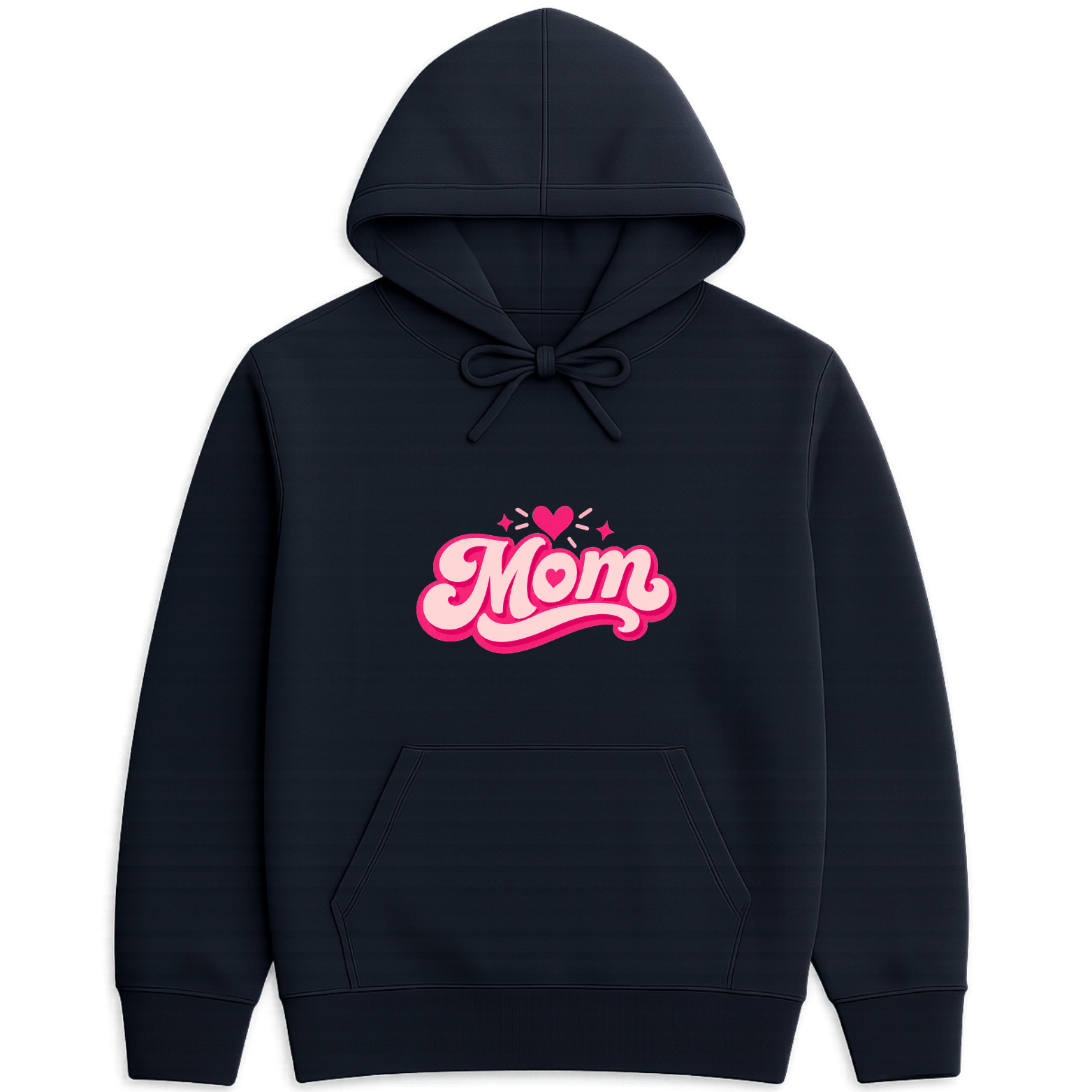 Mom Heart Hoodie - Navy mockup
