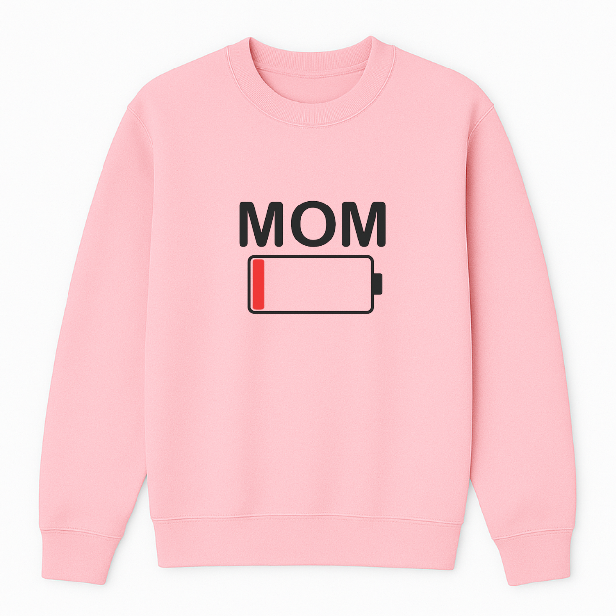 Mom Battery Low Crewneck Sweatshirt color variation 6