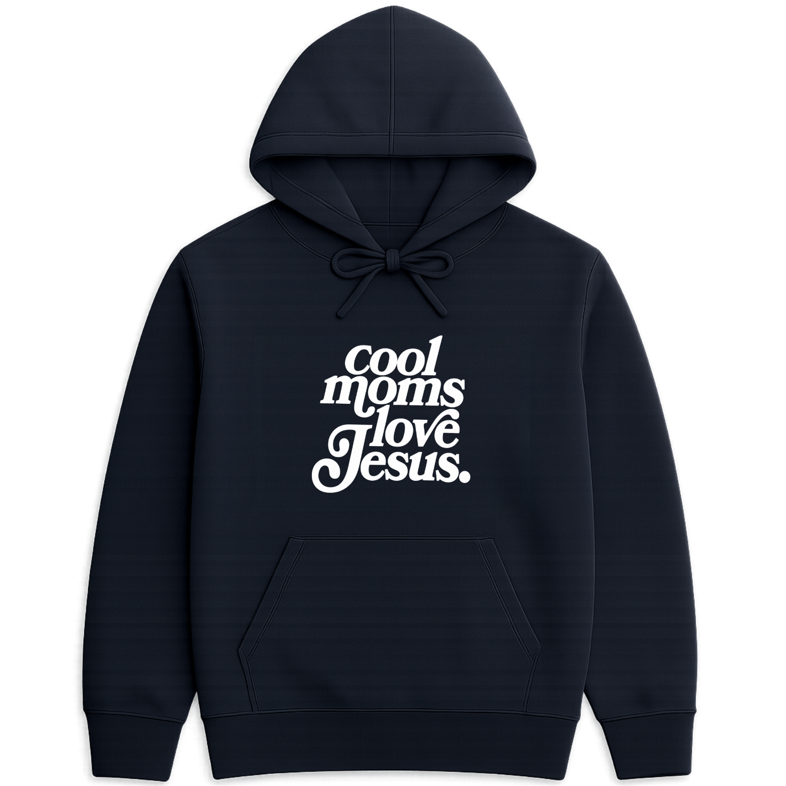 Cool Moms Love Jesus Hoodie - Navy mockup