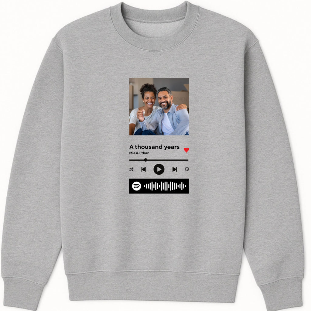 Music player - Spotify Sweatshirt hero product mockup