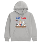 American Cat Mom Hoodie hero product mockup