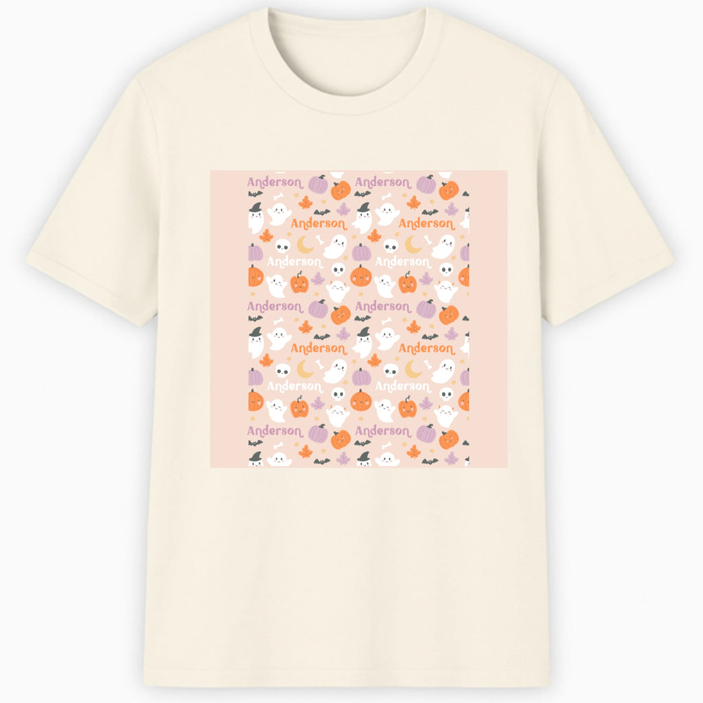 Cute Halloween Name Pattern Classic T-Shirt hero product mockup