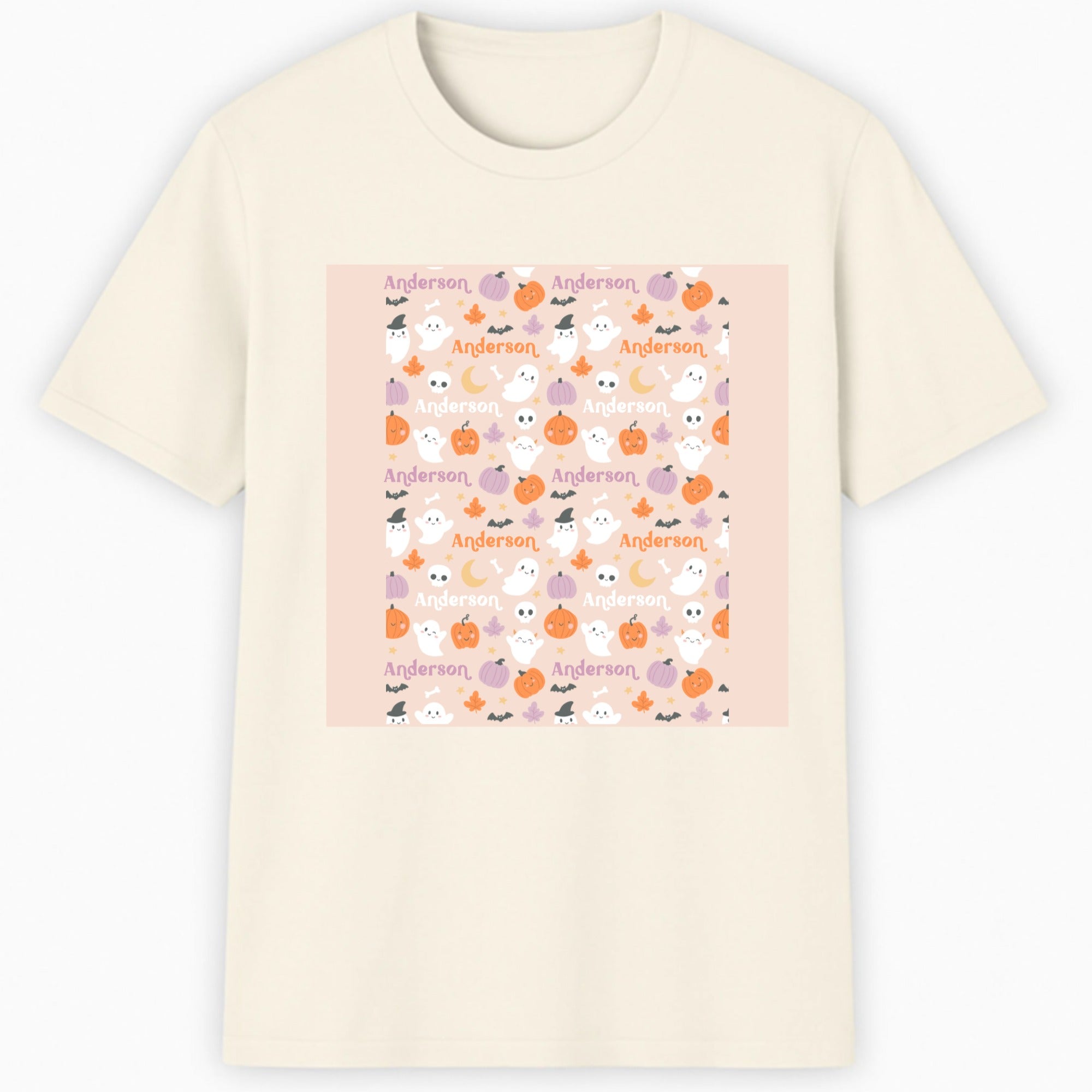 Cute Halloween Name Pattern Classic T-Shirt hero product mockup