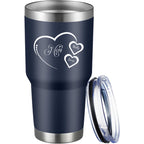 Mom Heart Personalized 30oz Tumbler hero product mockup