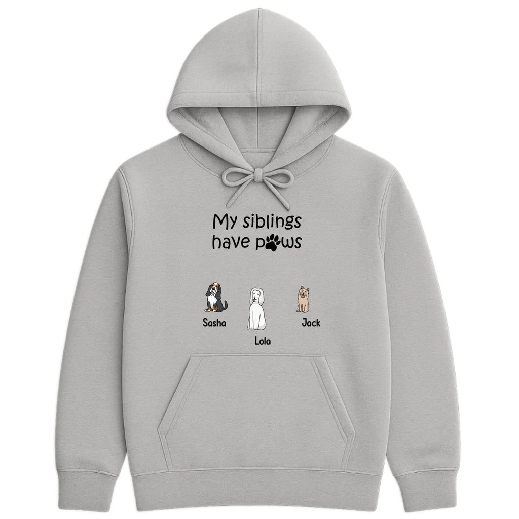 My siblings have paws dogs Hoodie hero product mockup
