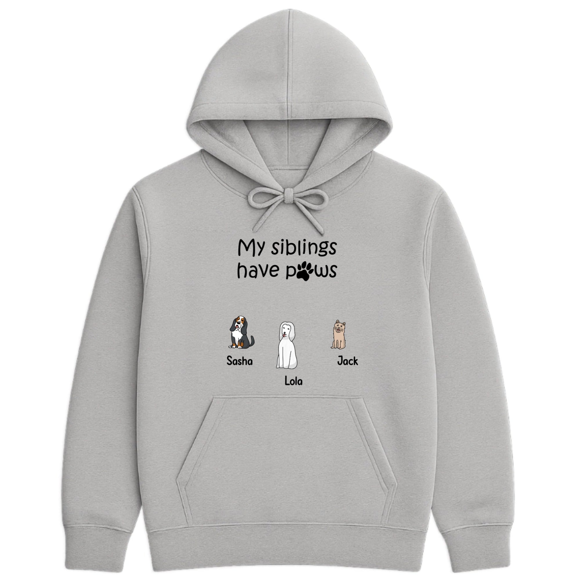 My siblings have paws dogs Hoodie hero product mockup