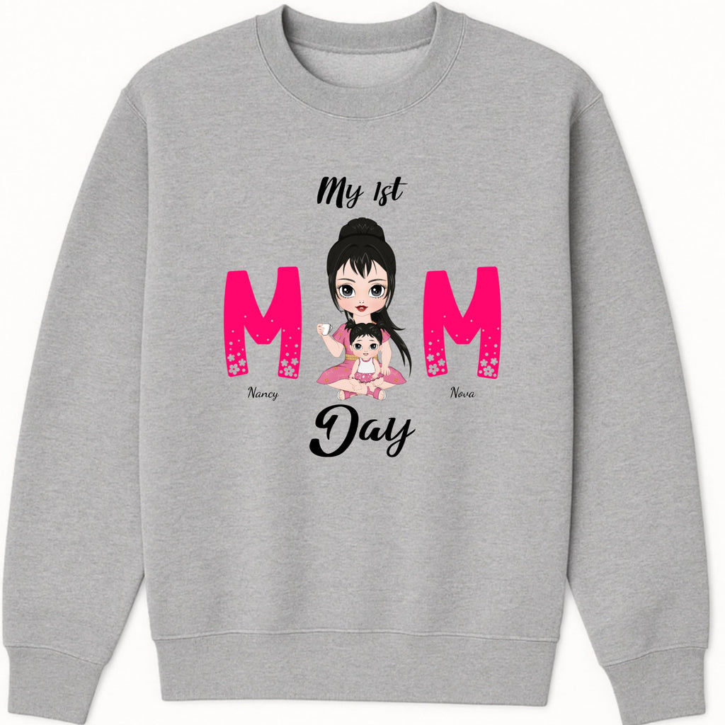 My 1st Mom Day Sweatshirt hero product mockup