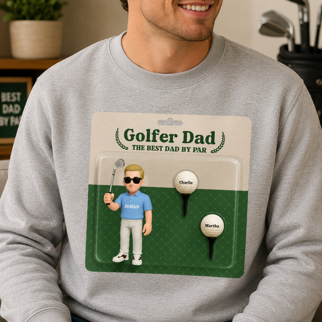 Golfer Dad Sweatshirt hero product mockup