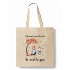 My favourite place in the world is next to you Tote Bag hero product mockup