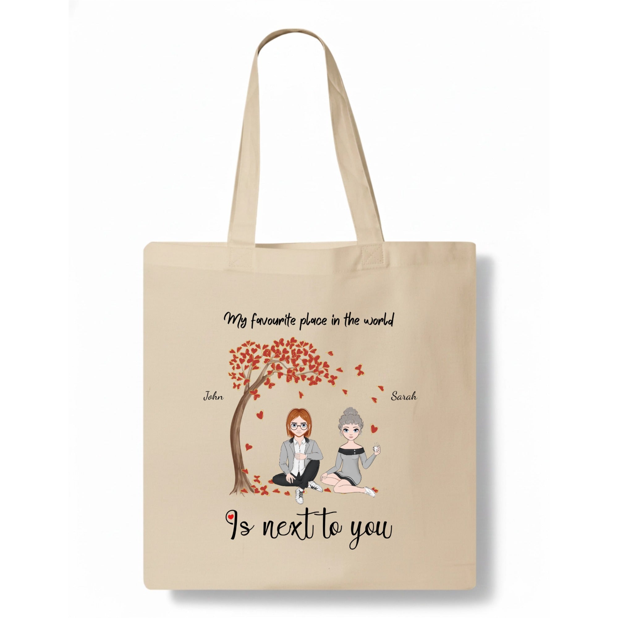 My favourite place in the world is next to you Tote Bag hero product mockup