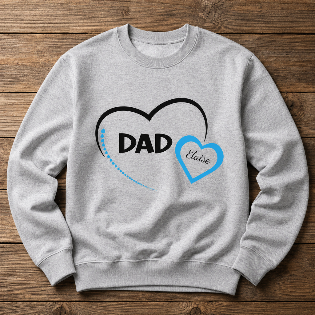 Dad Heart Sweatshirt hero product mockup