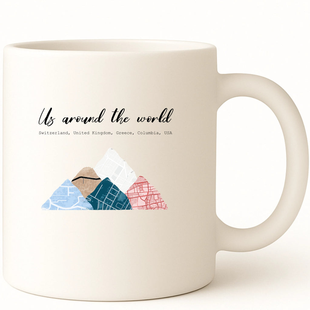 Us around the world Coffee Mug hero product mockup