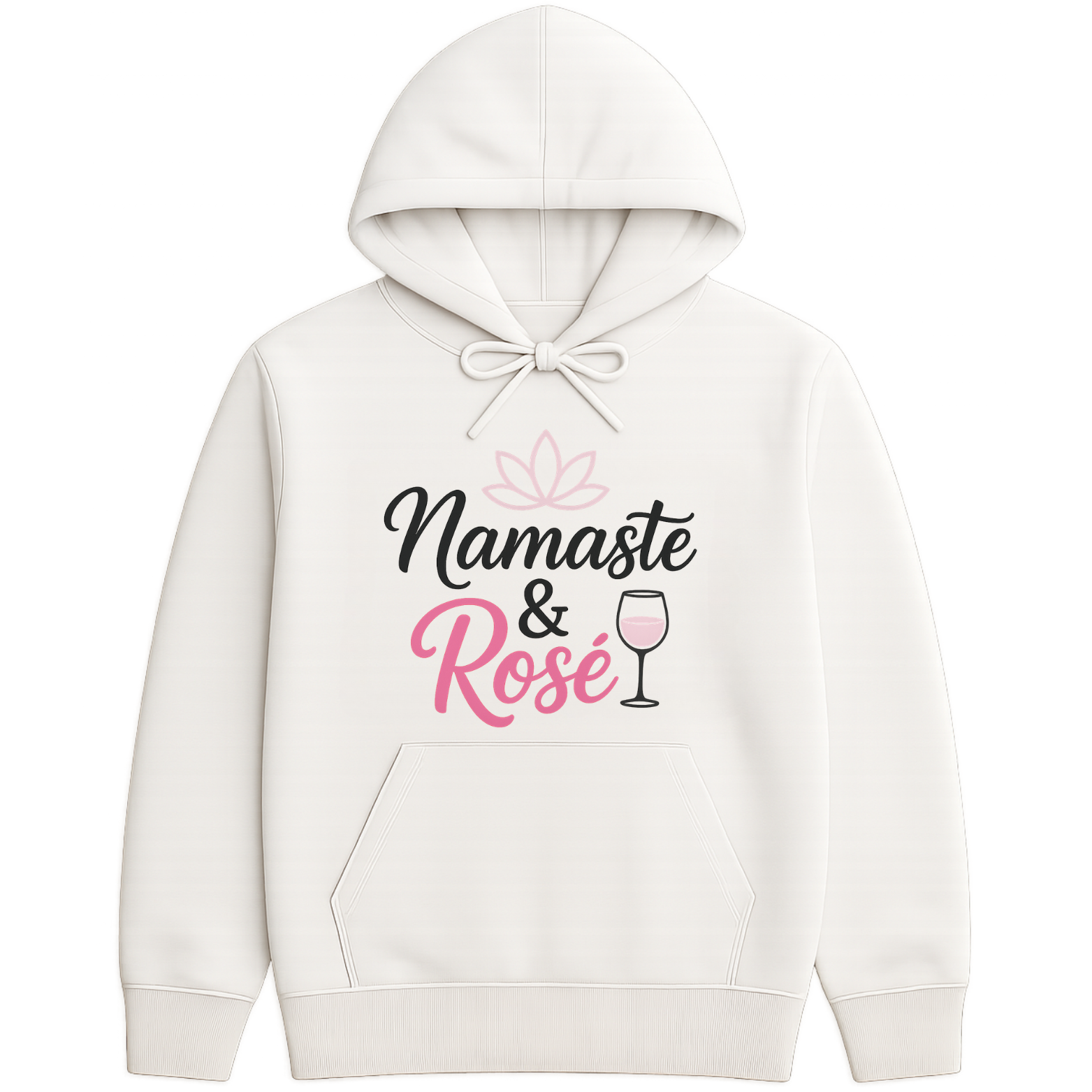Namaste And Rose Hoodie - White
