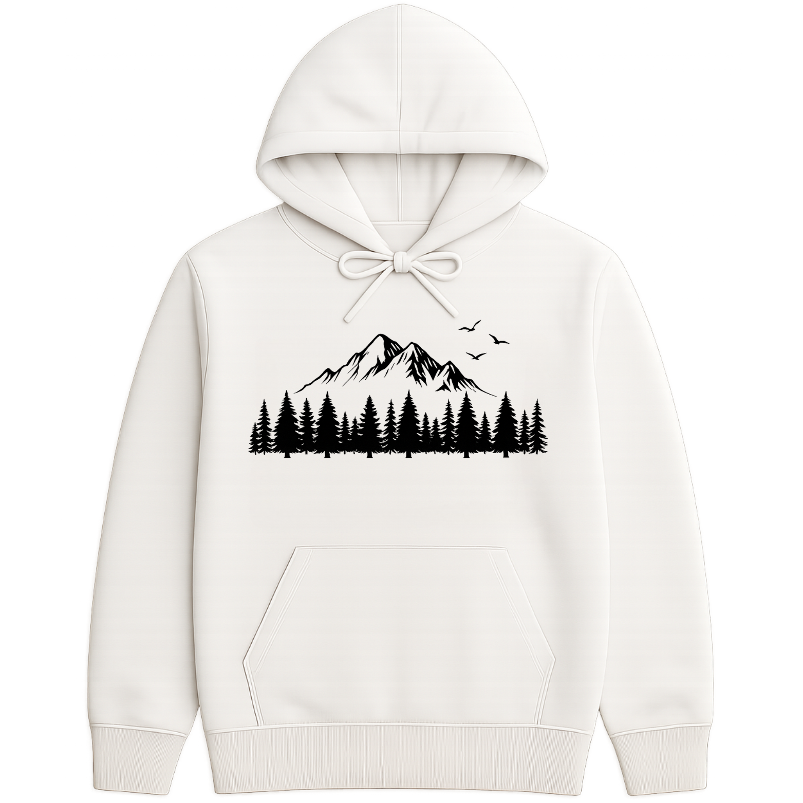 Mountain Forest Hoodie - White